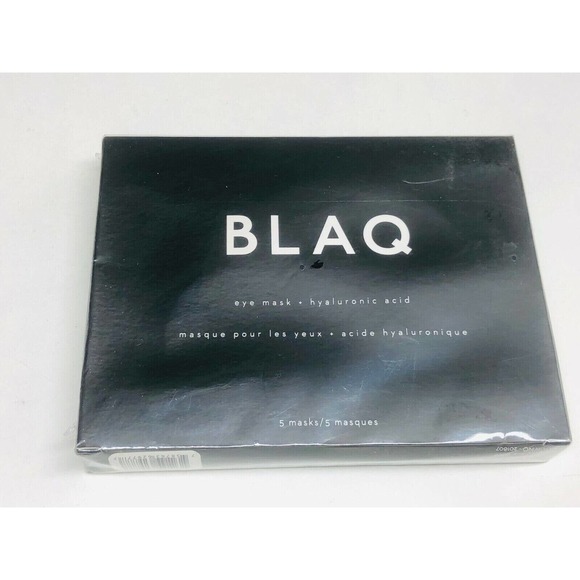 ~BNIB~BLAQ Hydrogel Eye Mask Hyaluronic Acid 5 Masks Activated Charcoal ☆SEALED☆ - Picture 1 of 2